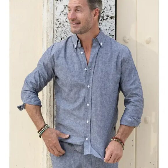 Cotton Natural Men's Button up shirt - Picture 2 of 2